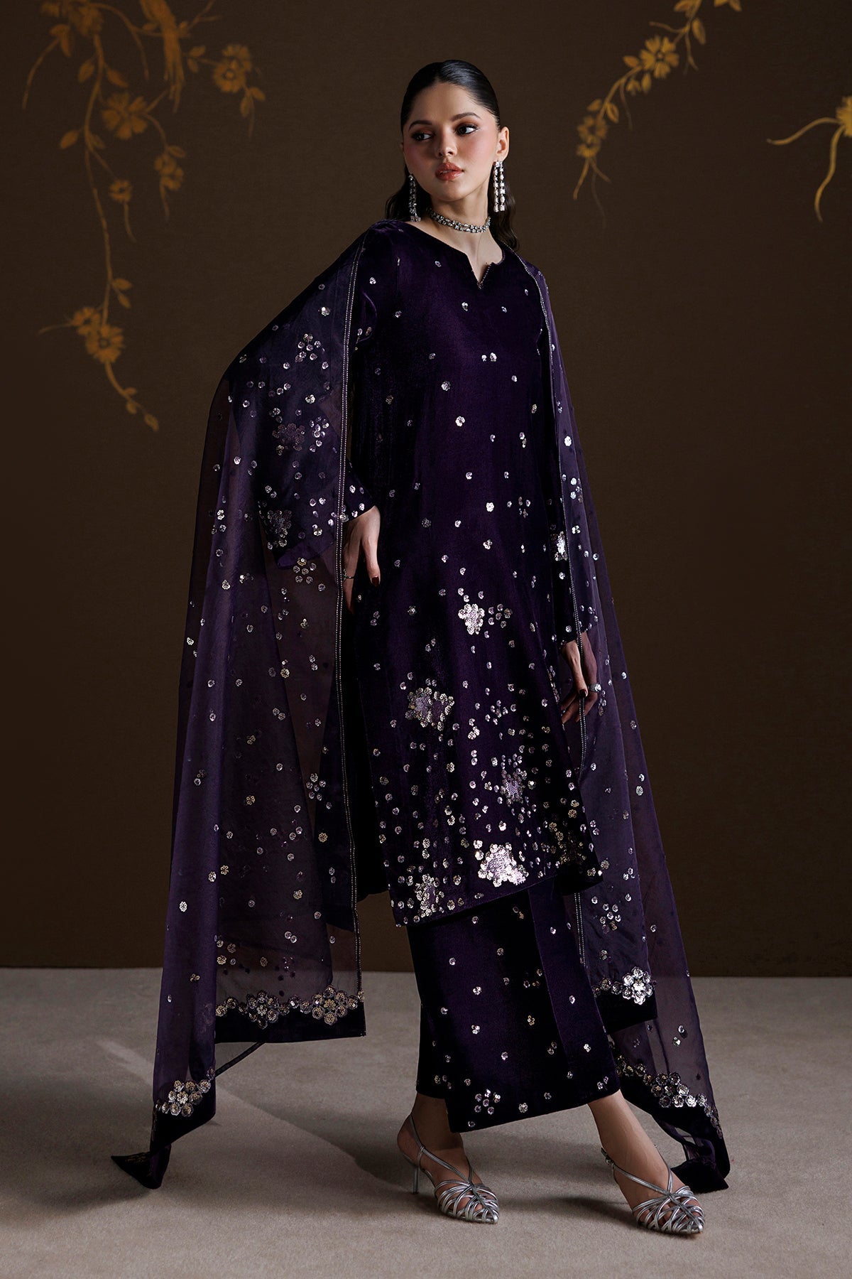EMBROIDERED VELVET UF-4549