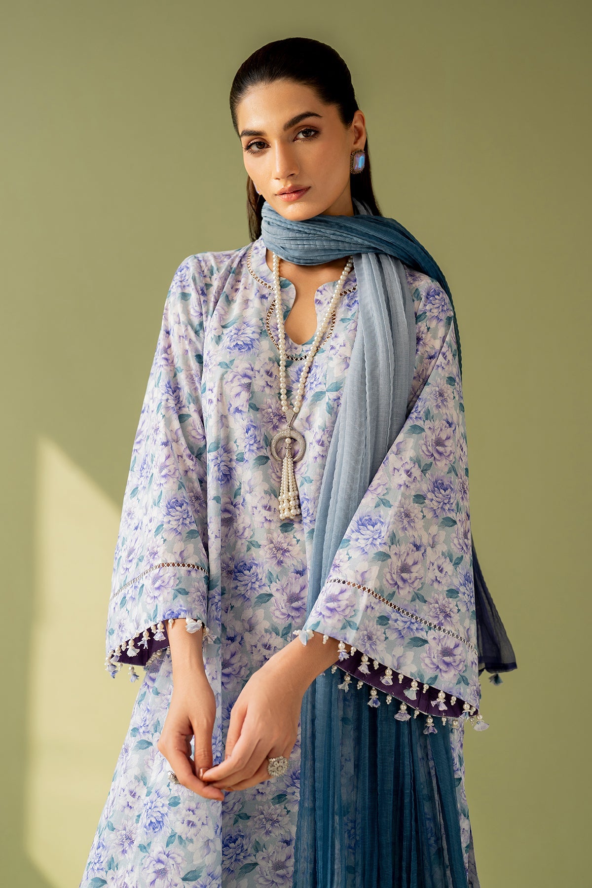 EMBROIDERED PRINTED LAWN SF-4167