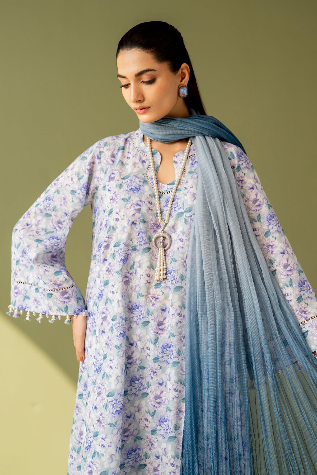 EMBROIDERED PRINTED LAWN SF-4167