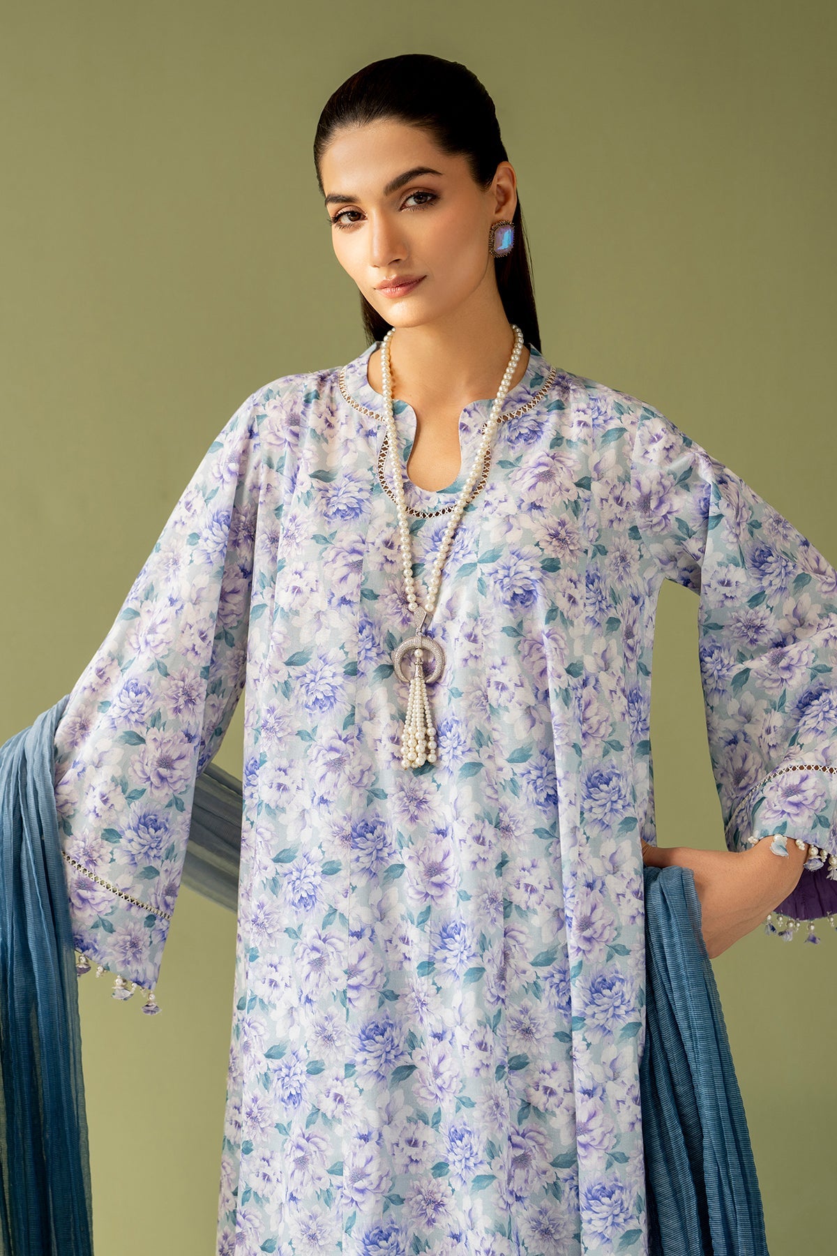 EMBROIDERED PRINTED LAWN SF-4167