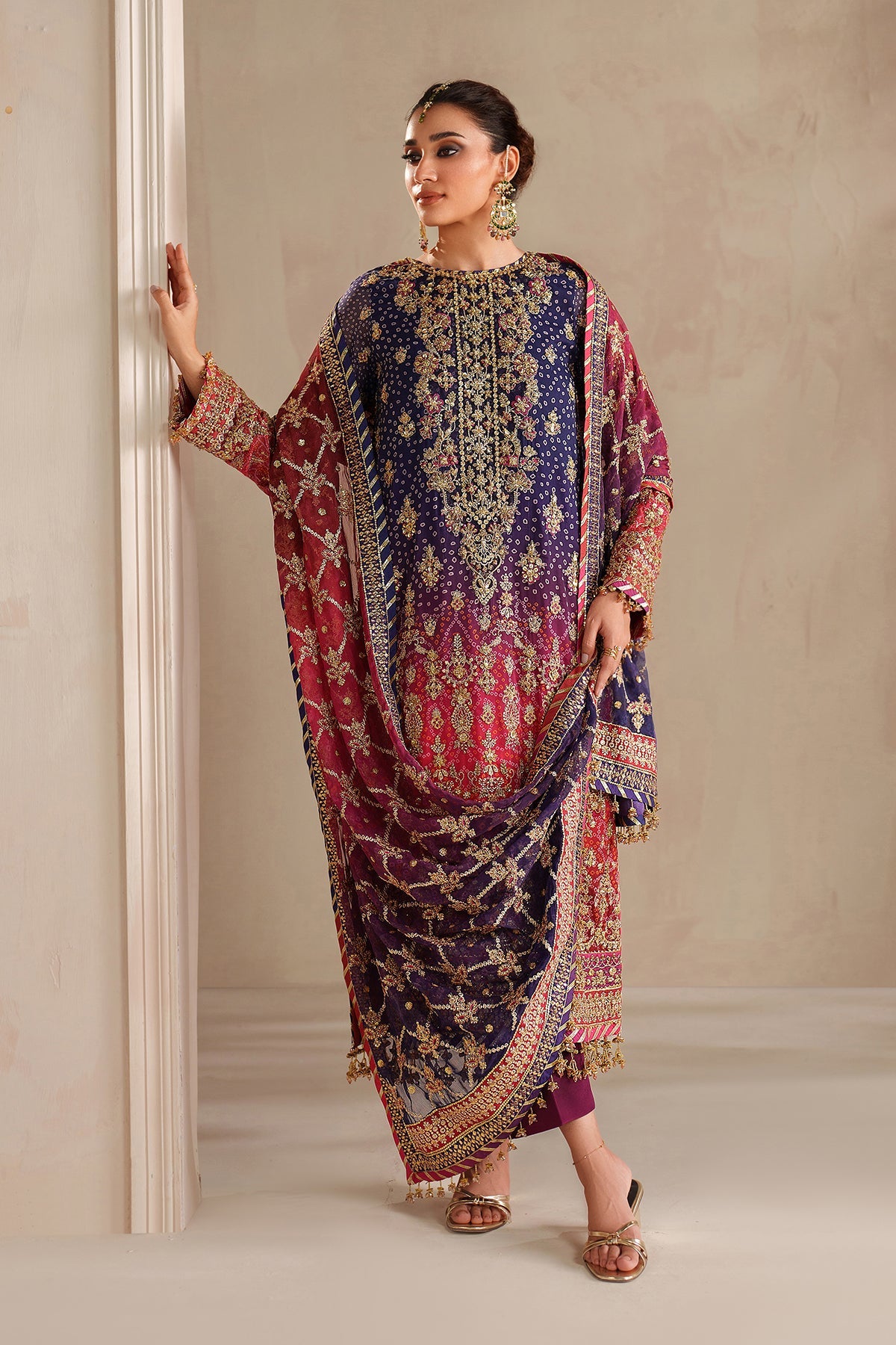 EMBROIDERED CHIFFON UF-4369