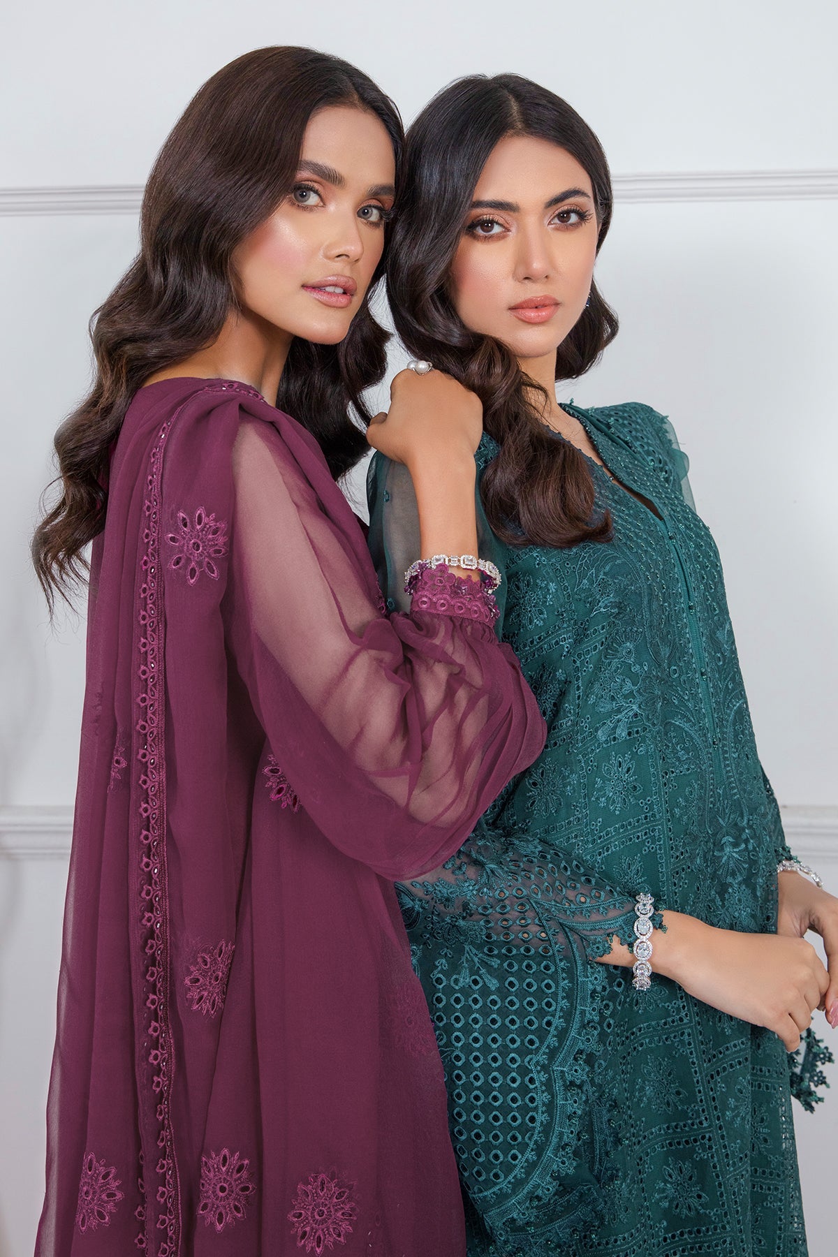 EMBROIDERED SCHIFFLI CHIFFON UF-338