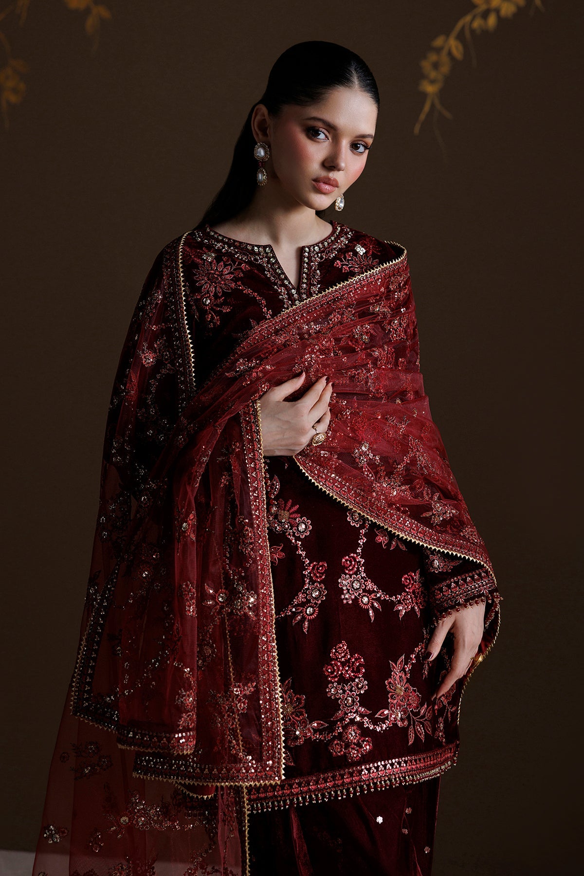 EMBROIDERED VELVET SF-4550
