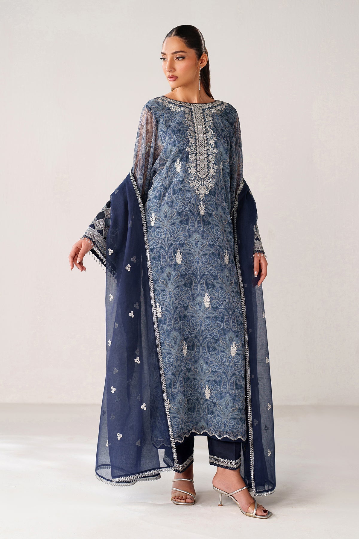 EMBROIDERED CHIFFON UF-4387