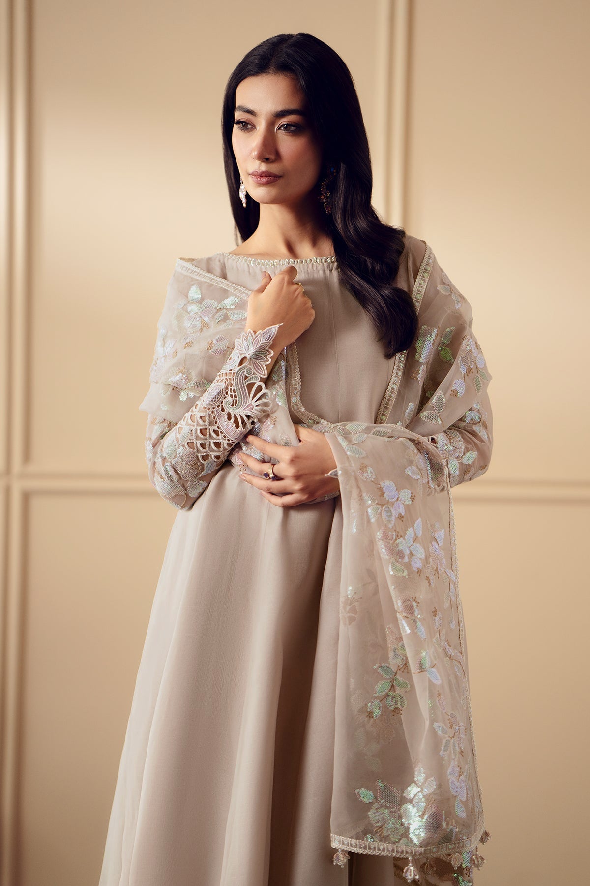 EMBROIDERED CHIFFON PR-893