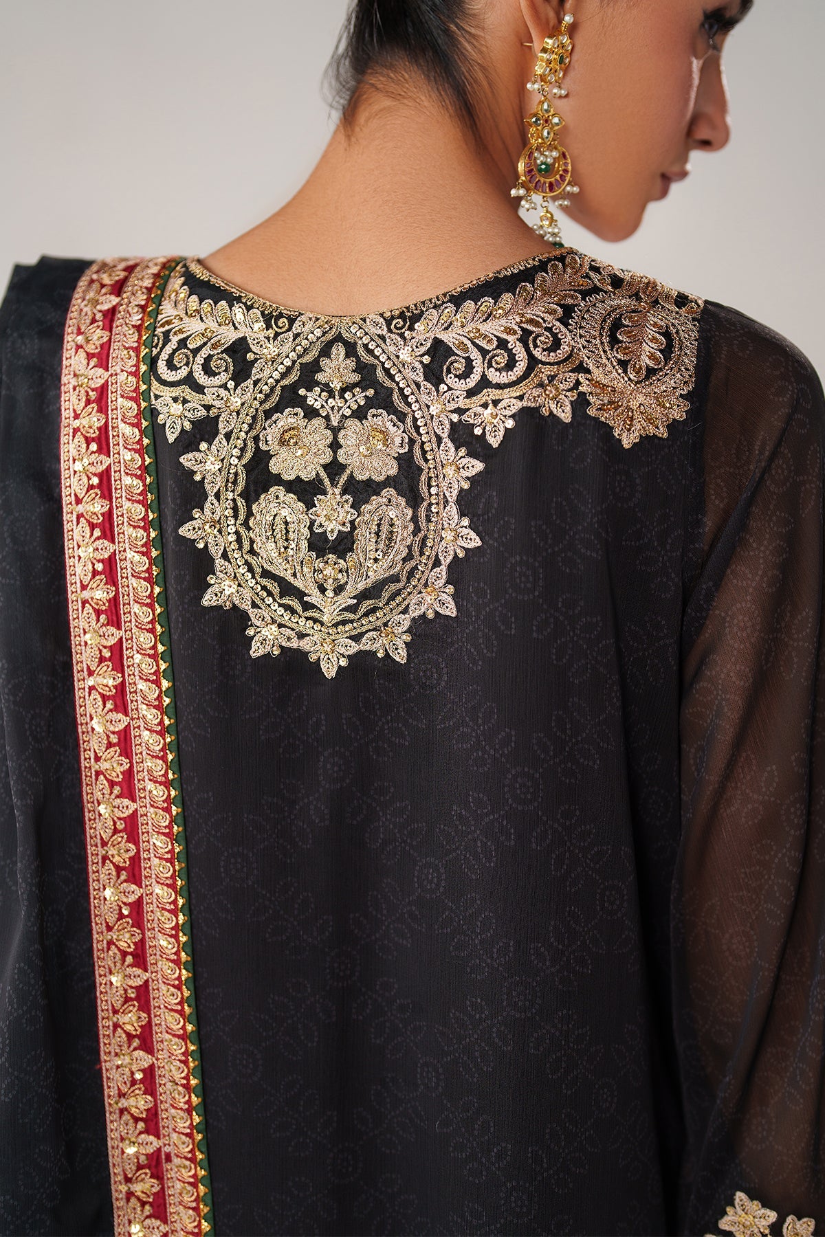 EMBROIDERED CHIFFON PR-1246
