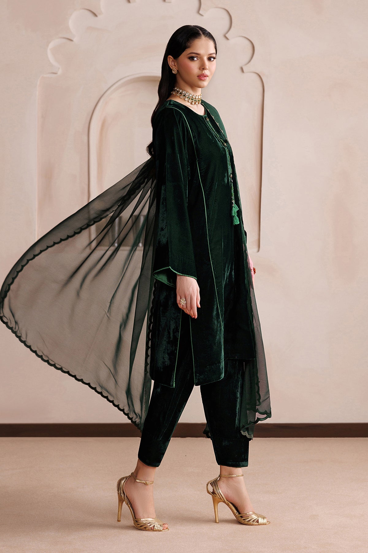 EMBROIDERED CHIFFON DUPATTA-118