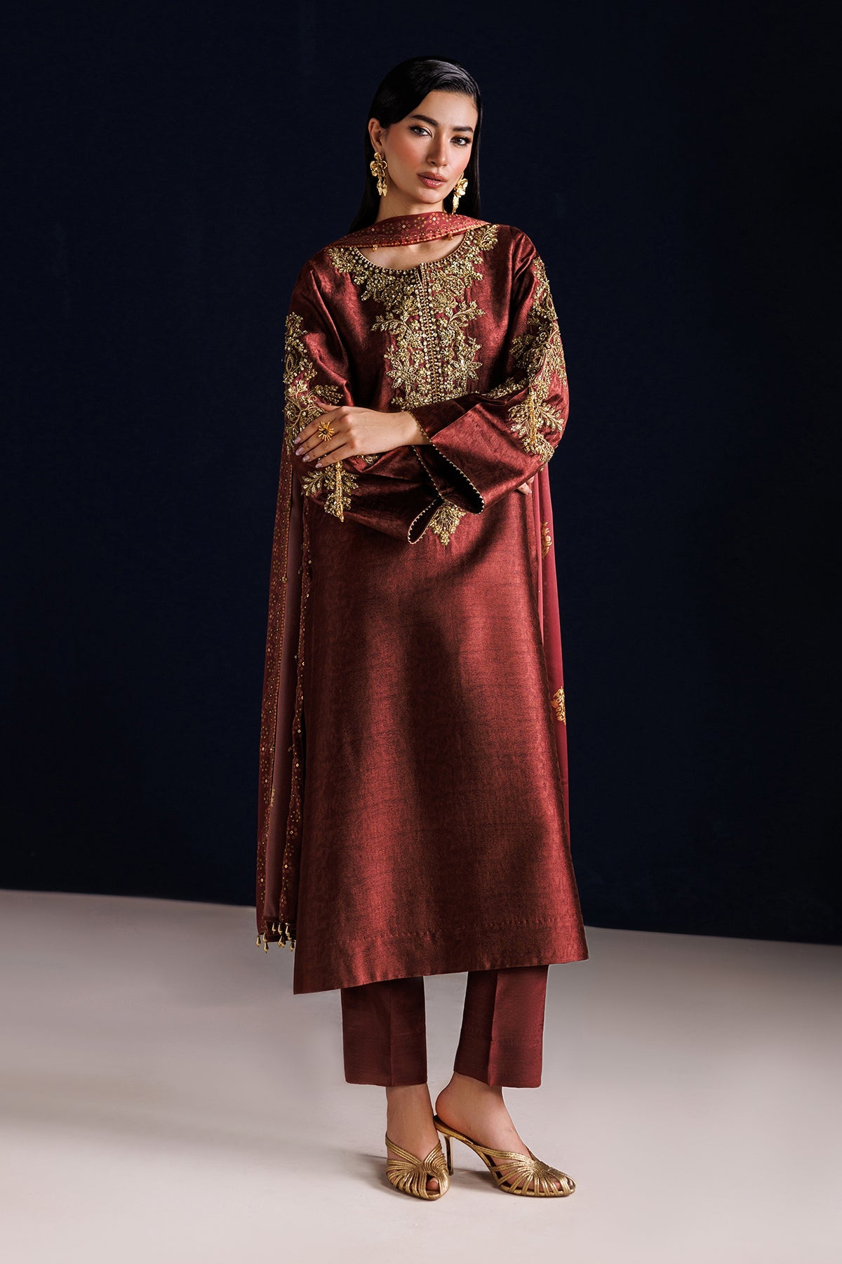 EMBROIDERED SHEESHA SILK PR-1313