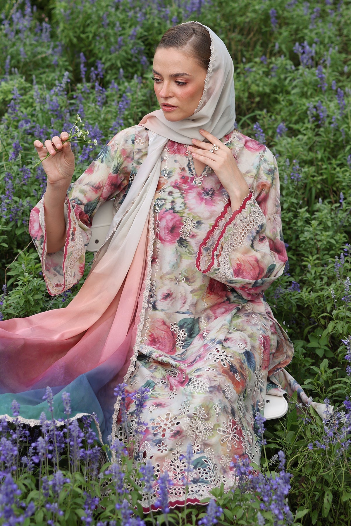 EMBROIDERED PRINTED LAWN SF-4234