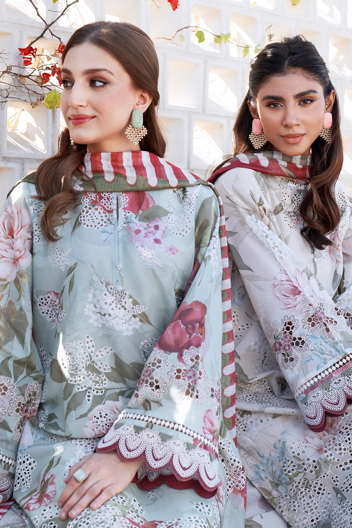 EMBROIDERED PRINTED LAWN UF-4070