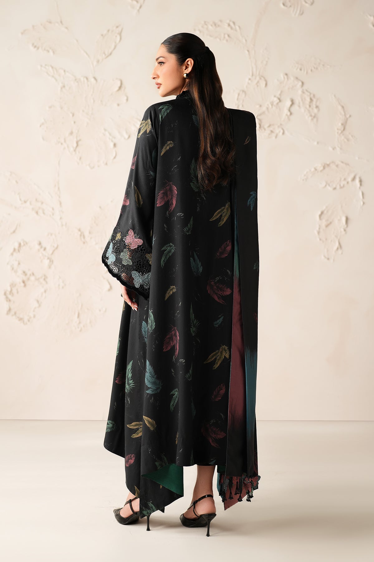 EMBROIDERED VISCOSE SILK UF-4308