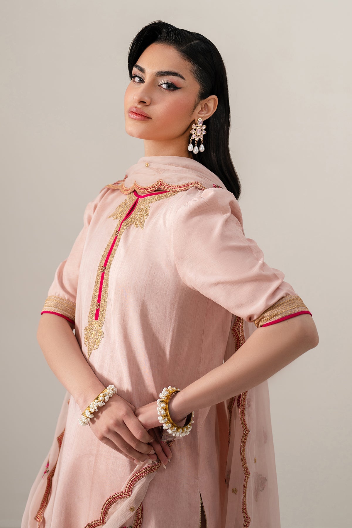 EMBROIDERED RAW SILK SF-4136