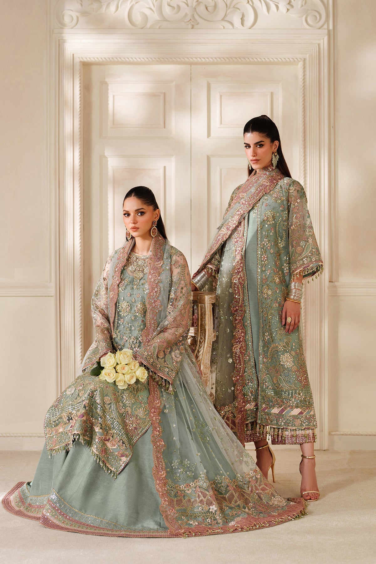 EMBROIDERED NET CH14-06 STITCHED