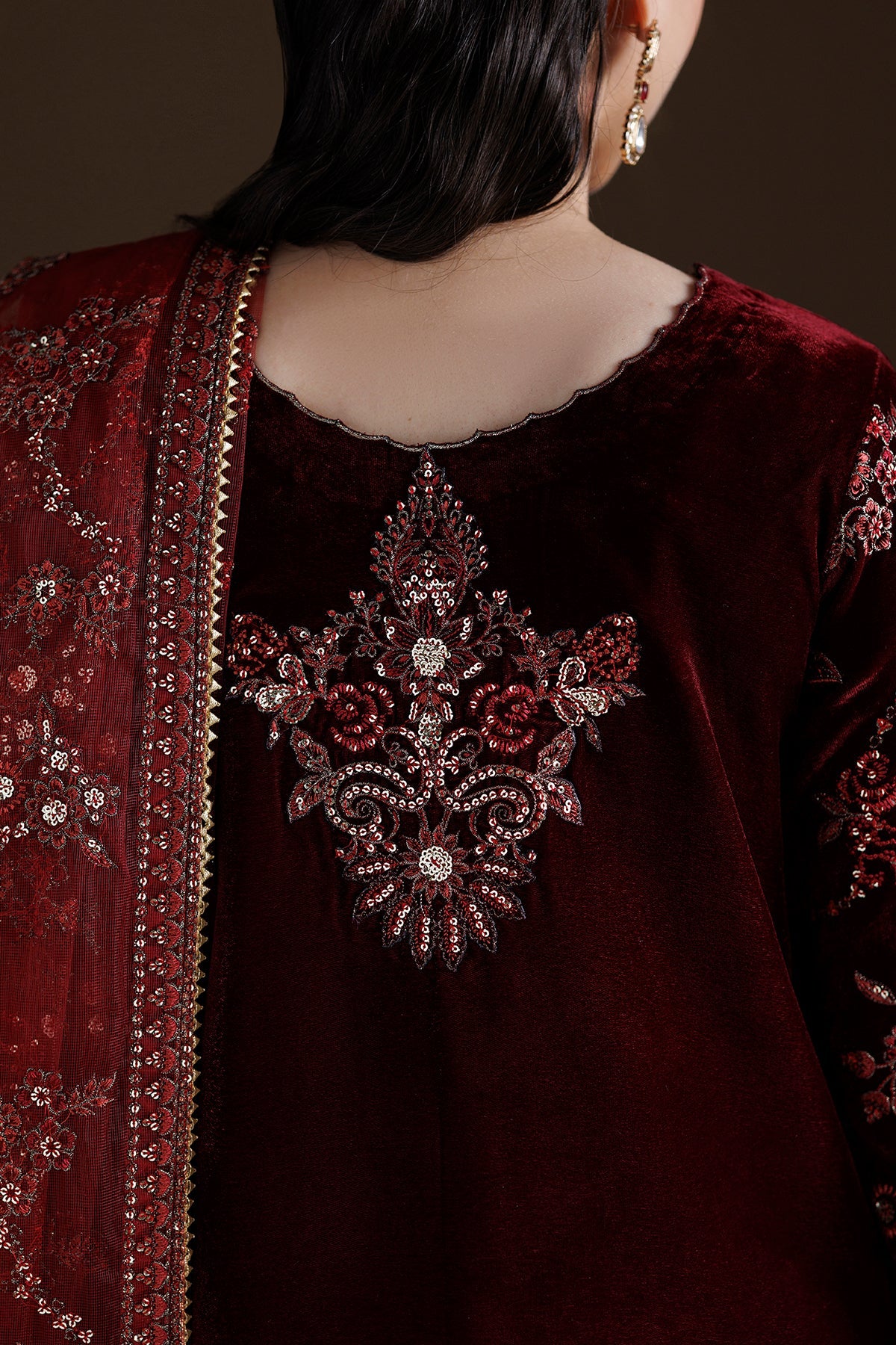 EMBROIDERED VELVET UF-4550