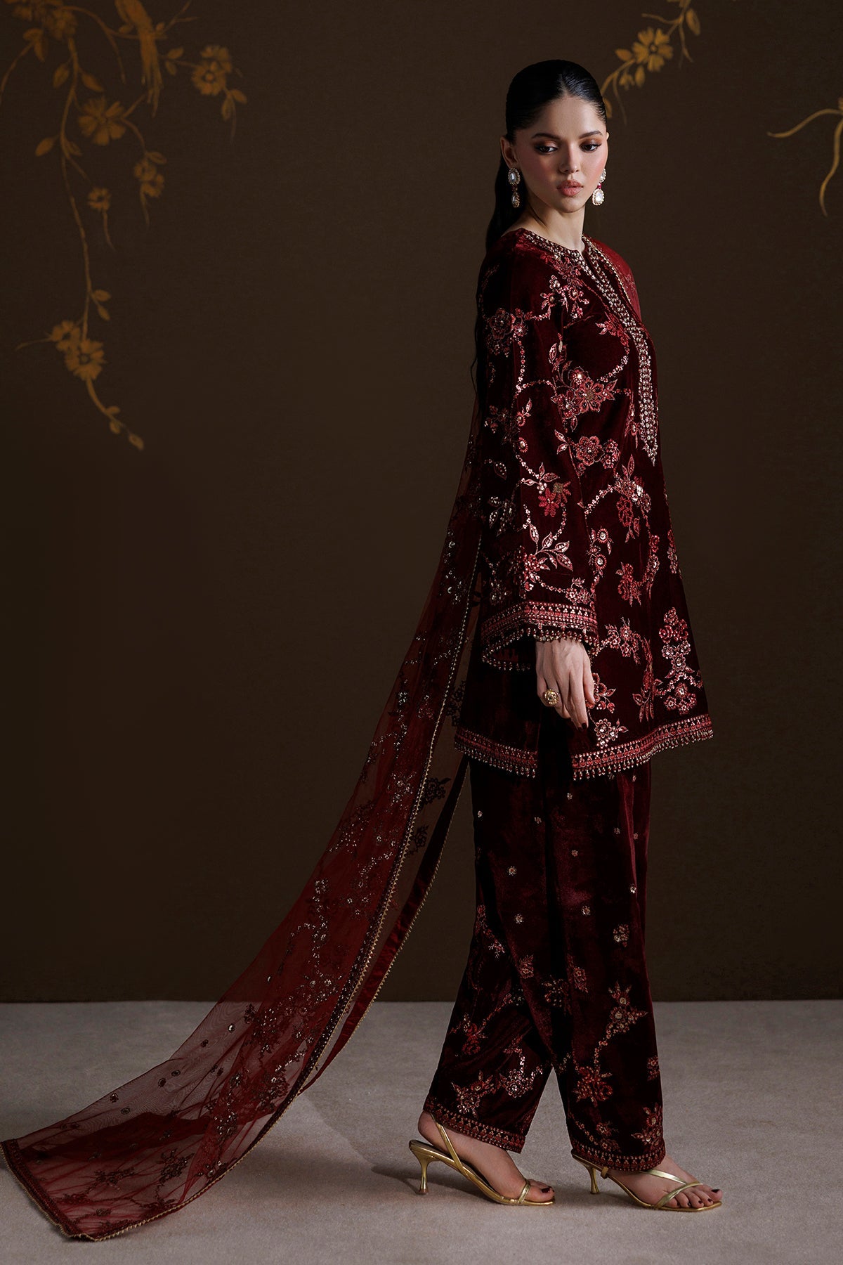 EMBROIDERED VELVET SF-4550