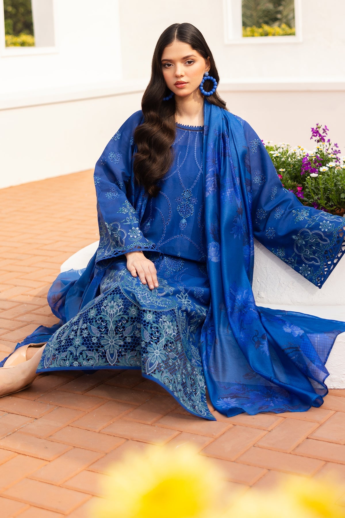 EMBROIDERED PRINTED LAWN SF-4152