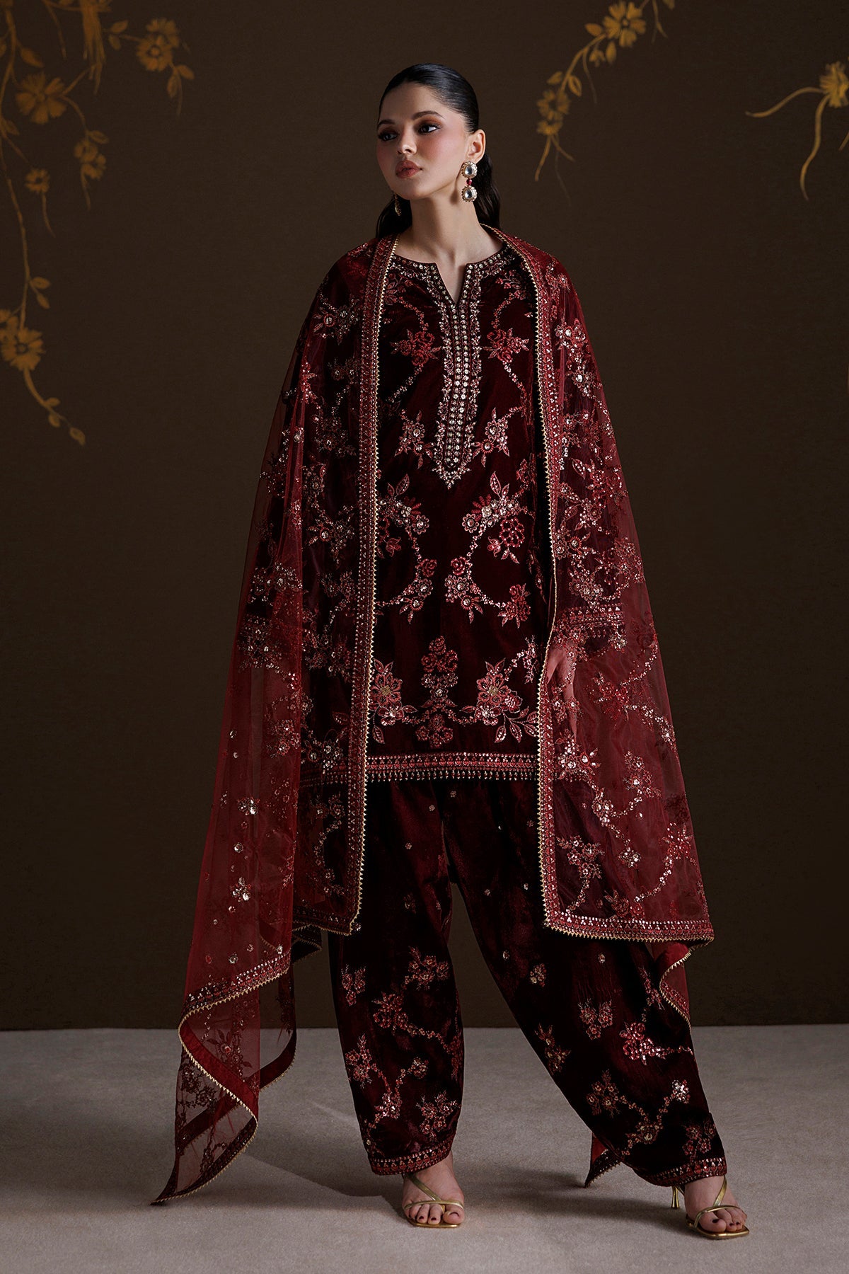 EMBROIDERED VELVET SF-4550