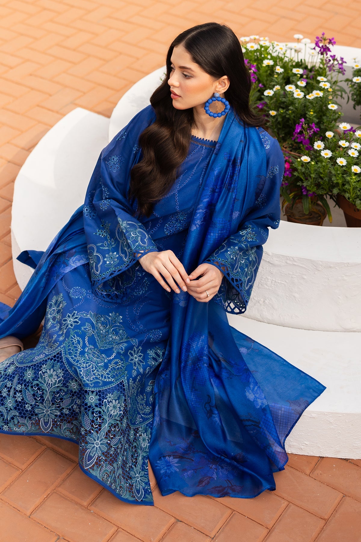 EMBROIDERED PRINTED LAWN SF-4152