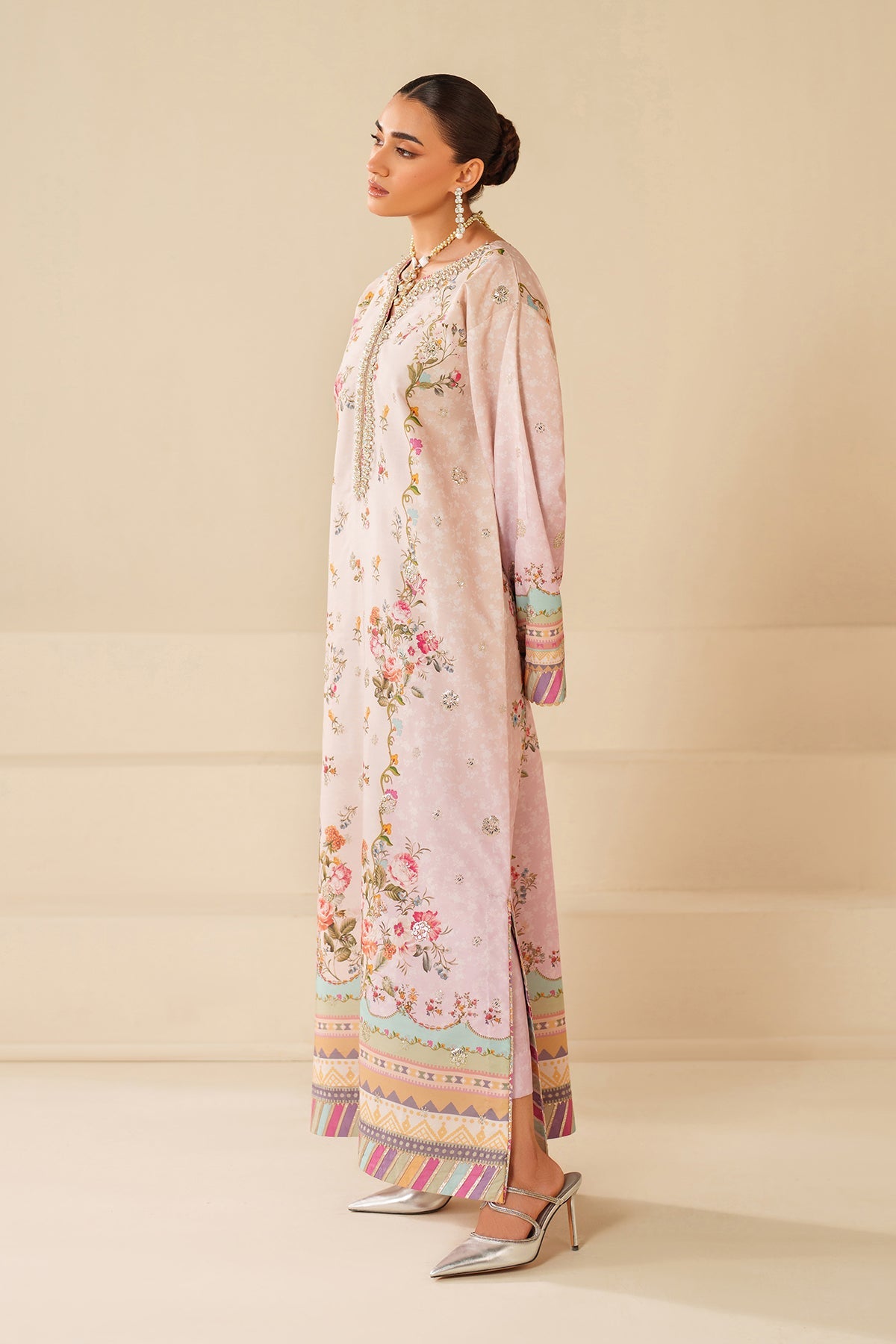 EMBROIDERED RAW SILK PR-1181