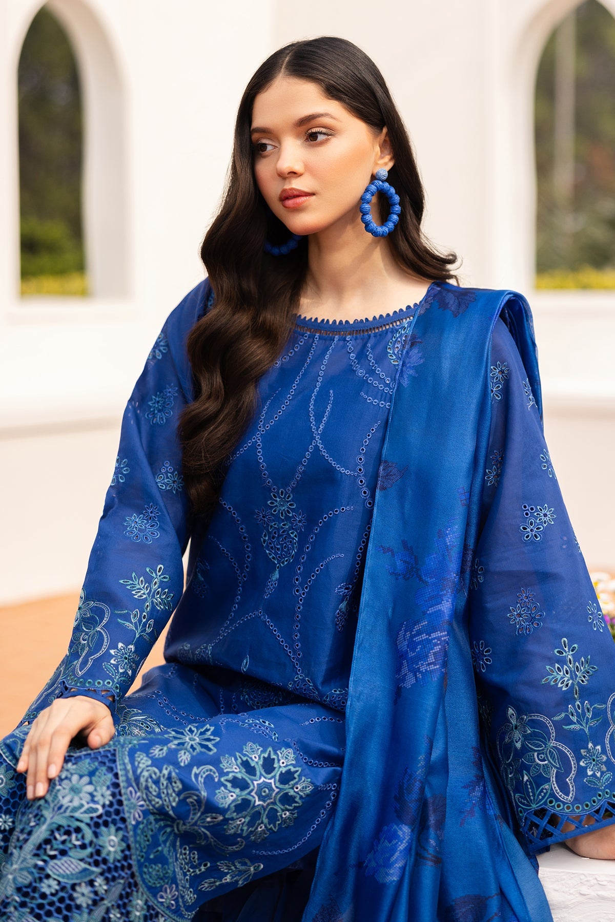 EMBROIDERED PRINTED LAWN SF-4152