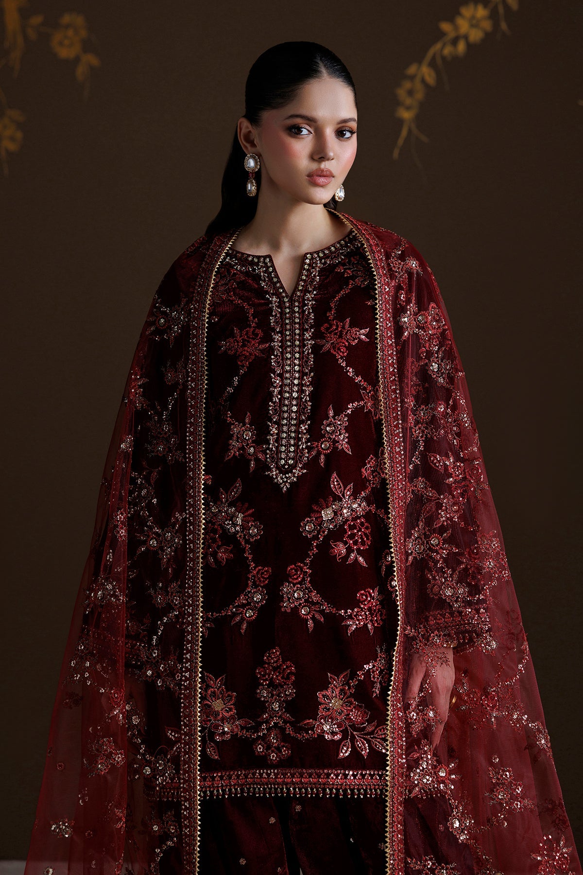 EMBROIDERED VELVET UF-4550