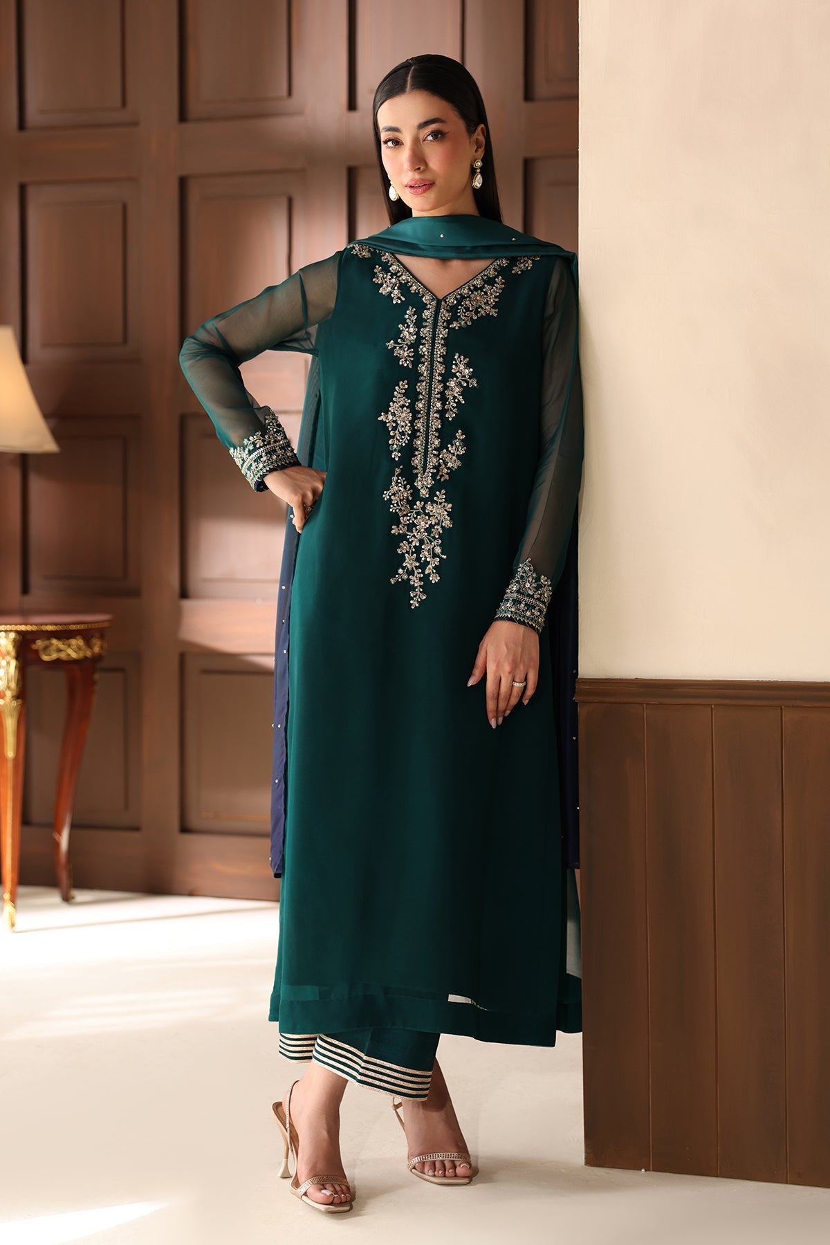 EMBROIDERED CHIFFON PR-1361
