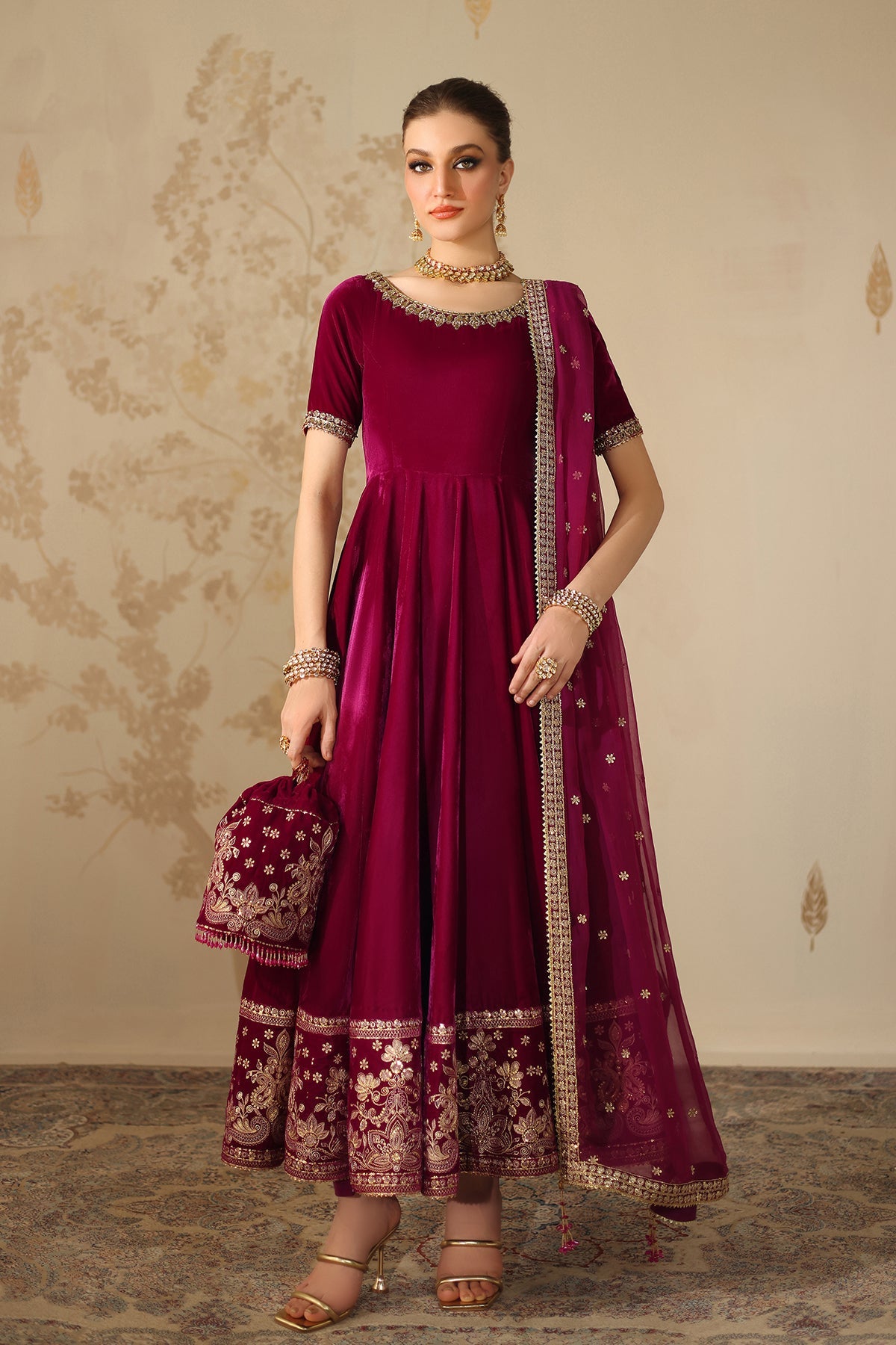 EMBROIDERED VELVET PR-1225