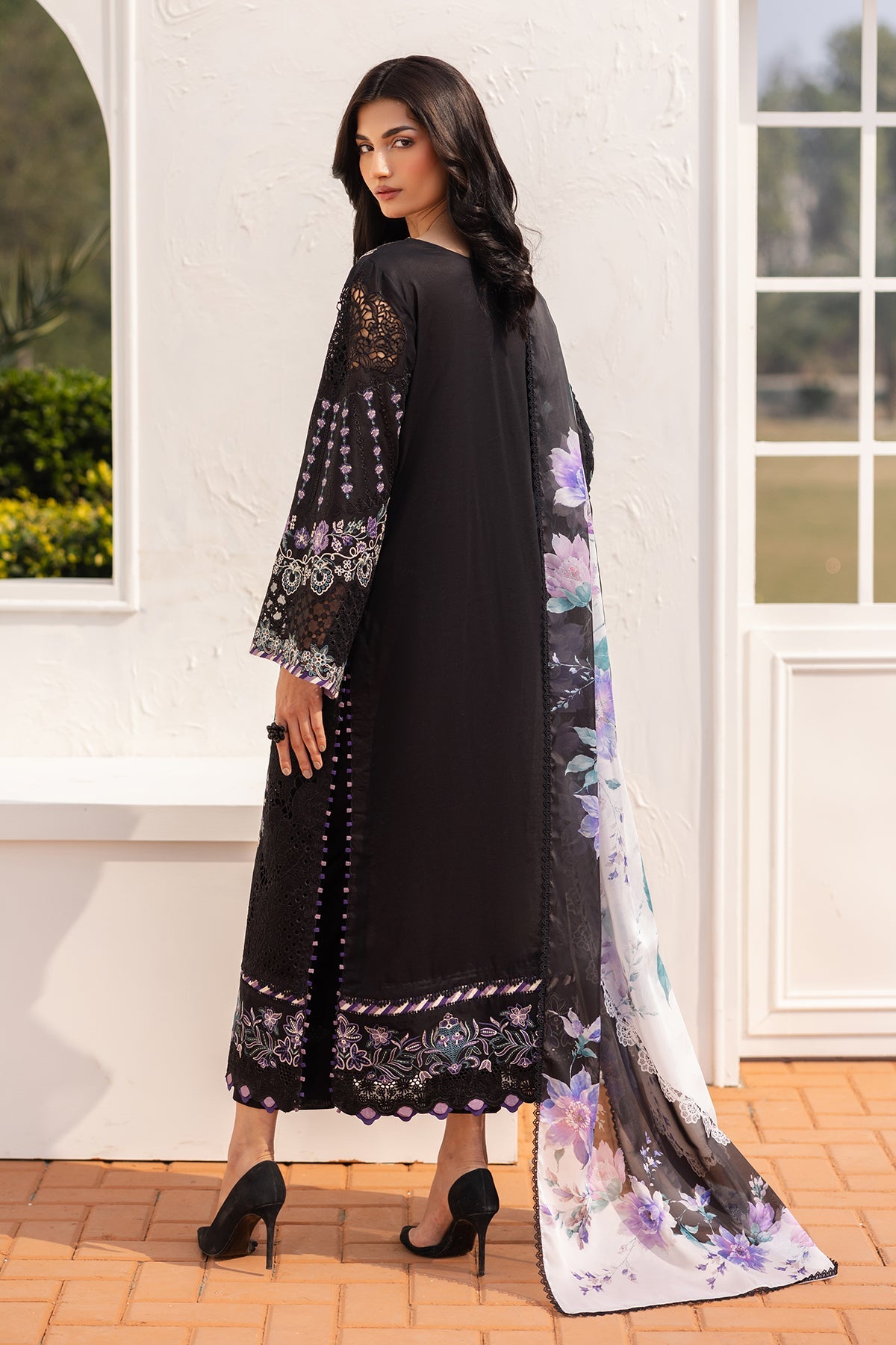 EMBROIDERED PRINTED LAWN SF-4154