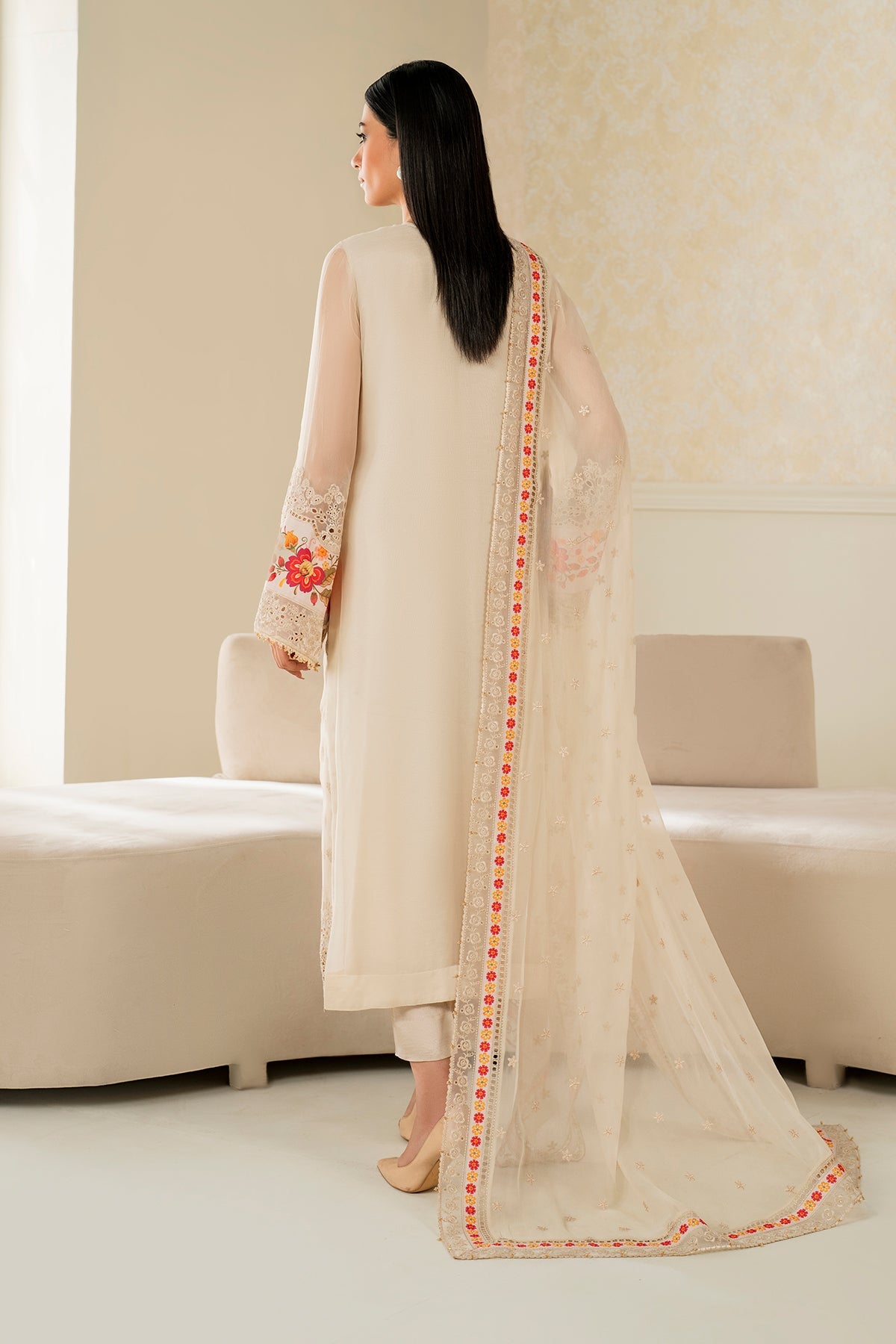 EMBROIDERED CHIFFON PR-1145