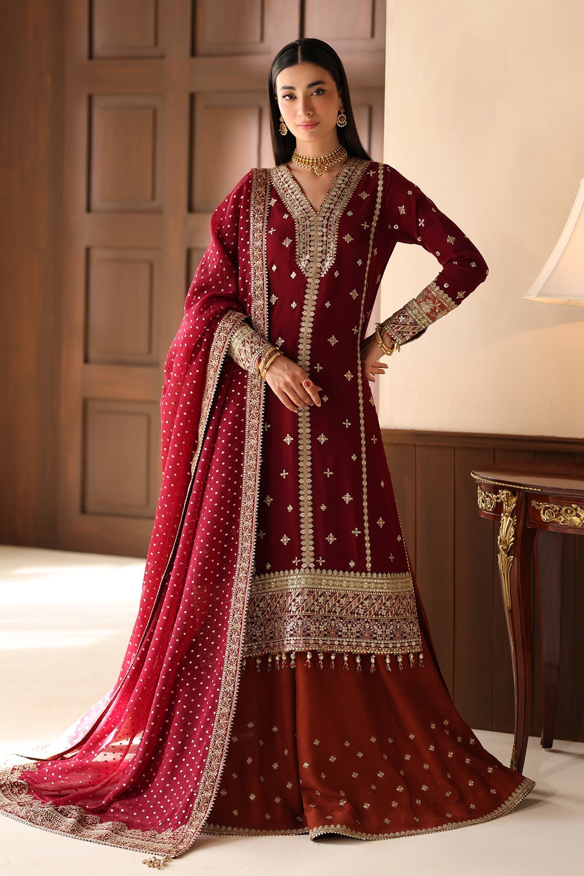 EMBROIDERED CHIFFON UF-4486