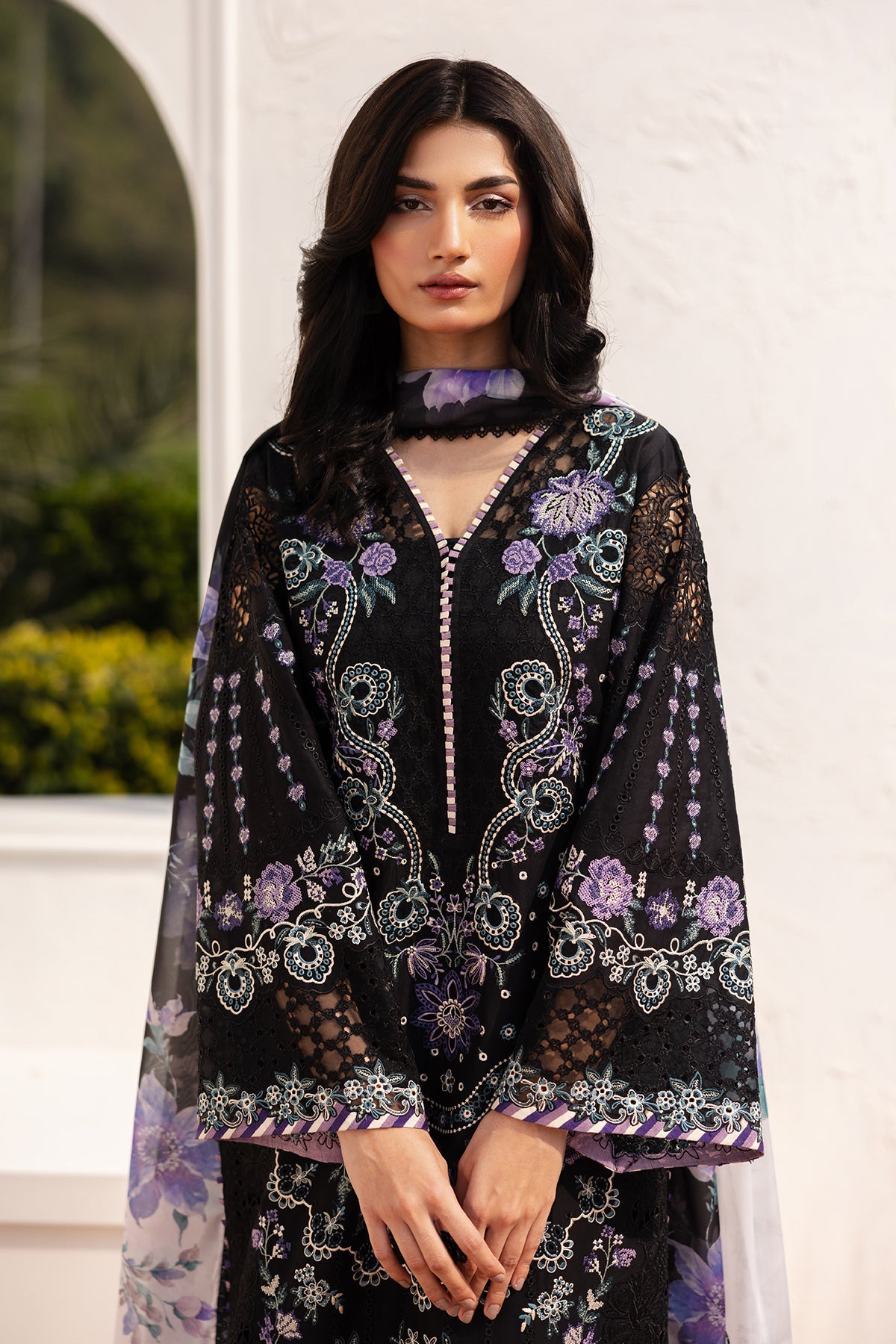EMBROIDERED PRINTED LAWN SF-4154