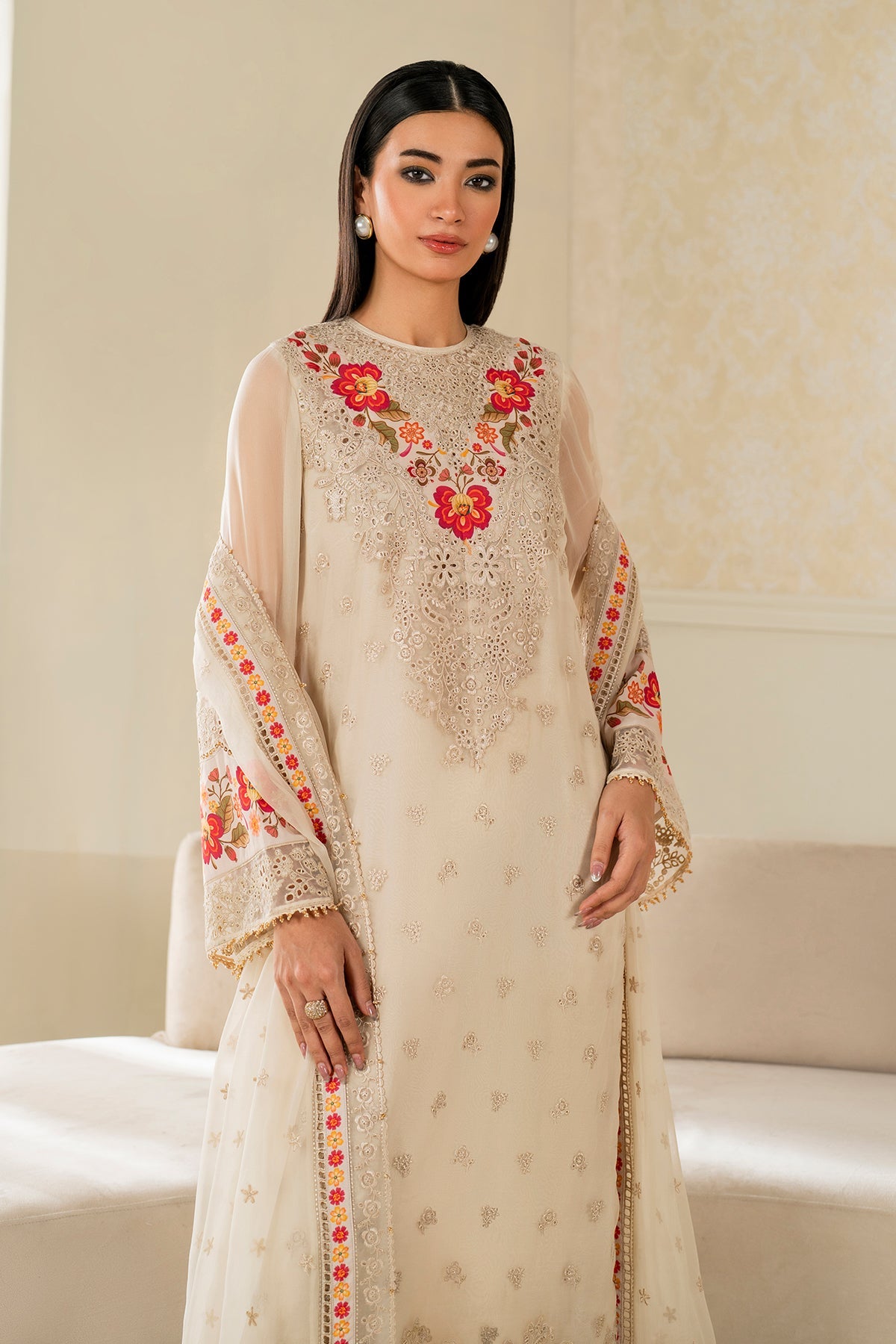 EMBROIDERED CHIFFON PR-1145