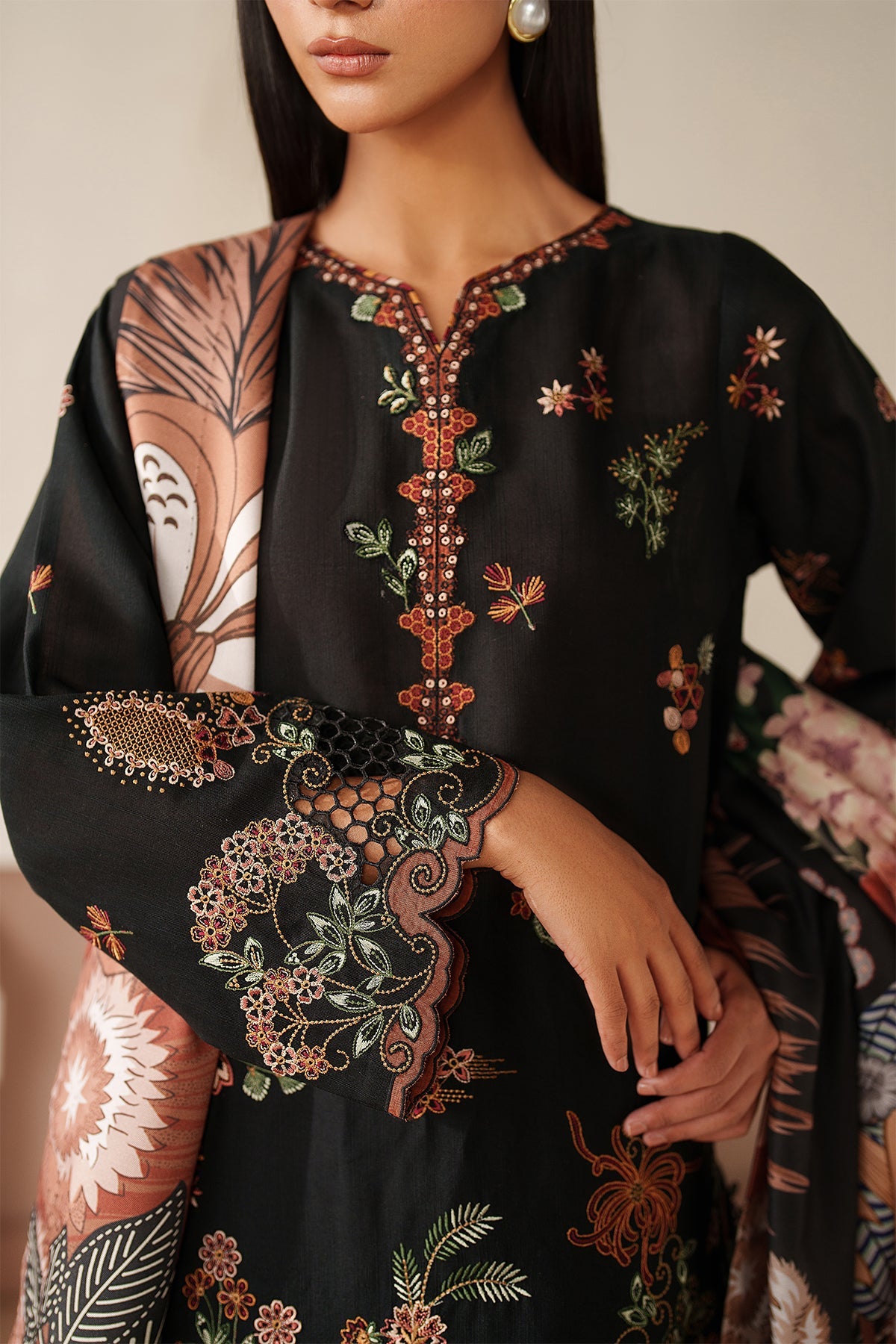 EMBROIDERED KHADDAR UF-4349