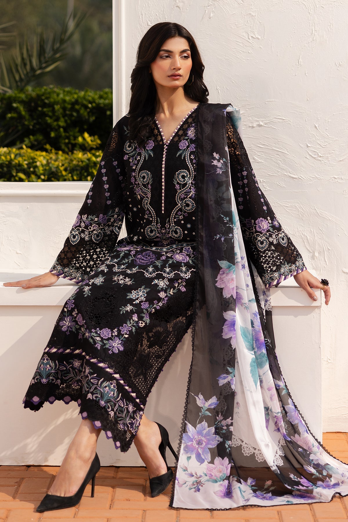 EMBROIDERED PRINTED LAWN SF-4154