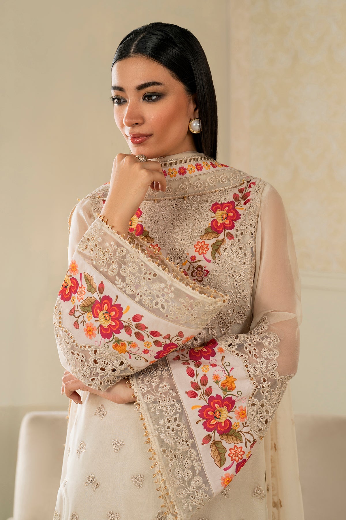 EMBROIDERED CHIFFON PR-1145