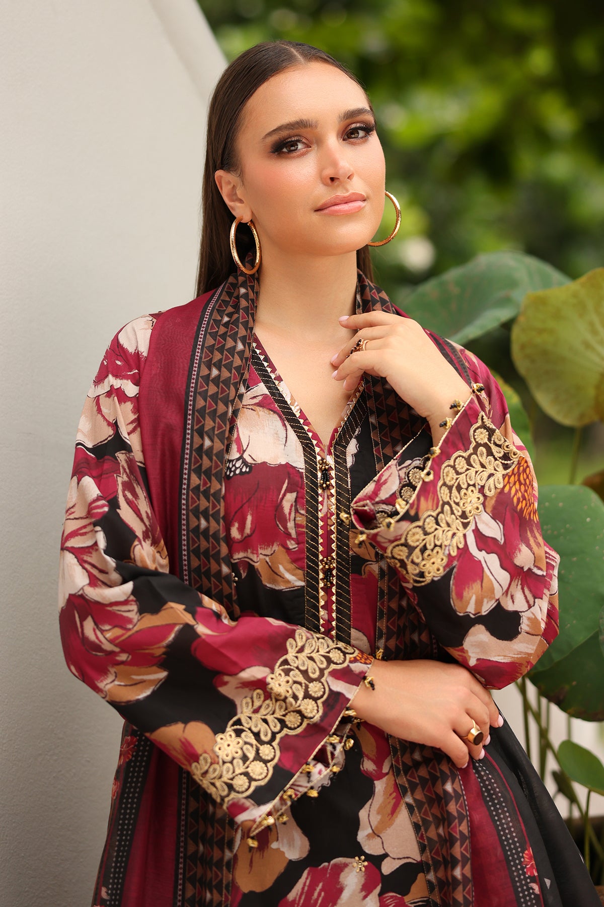 EMBROIDERED PRINTED LAWN SF-4255
