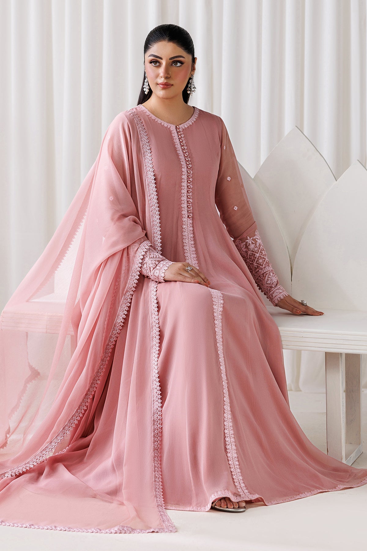 EMBROIDERED CHIFFON EN-1299