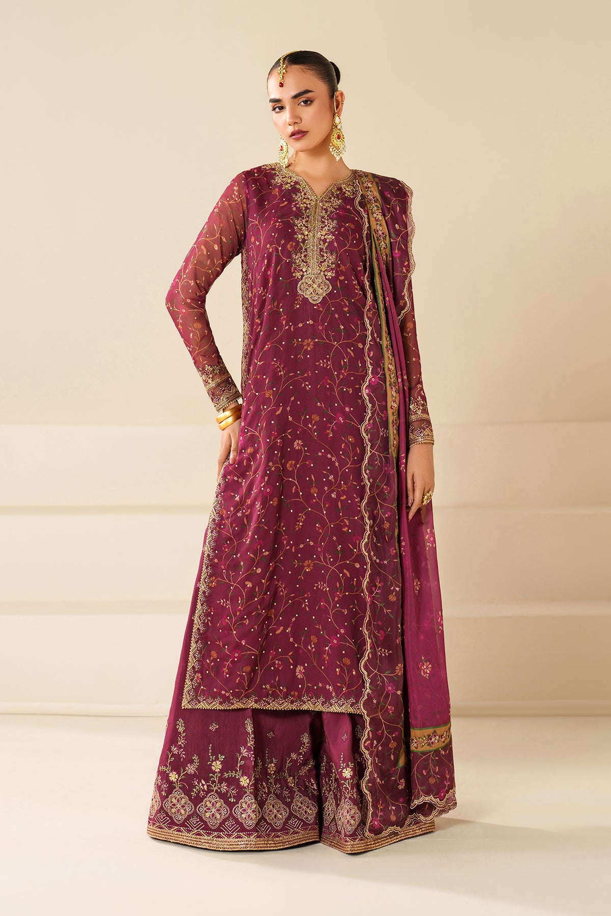 EMBROIDERED CHIFFON SF-4277