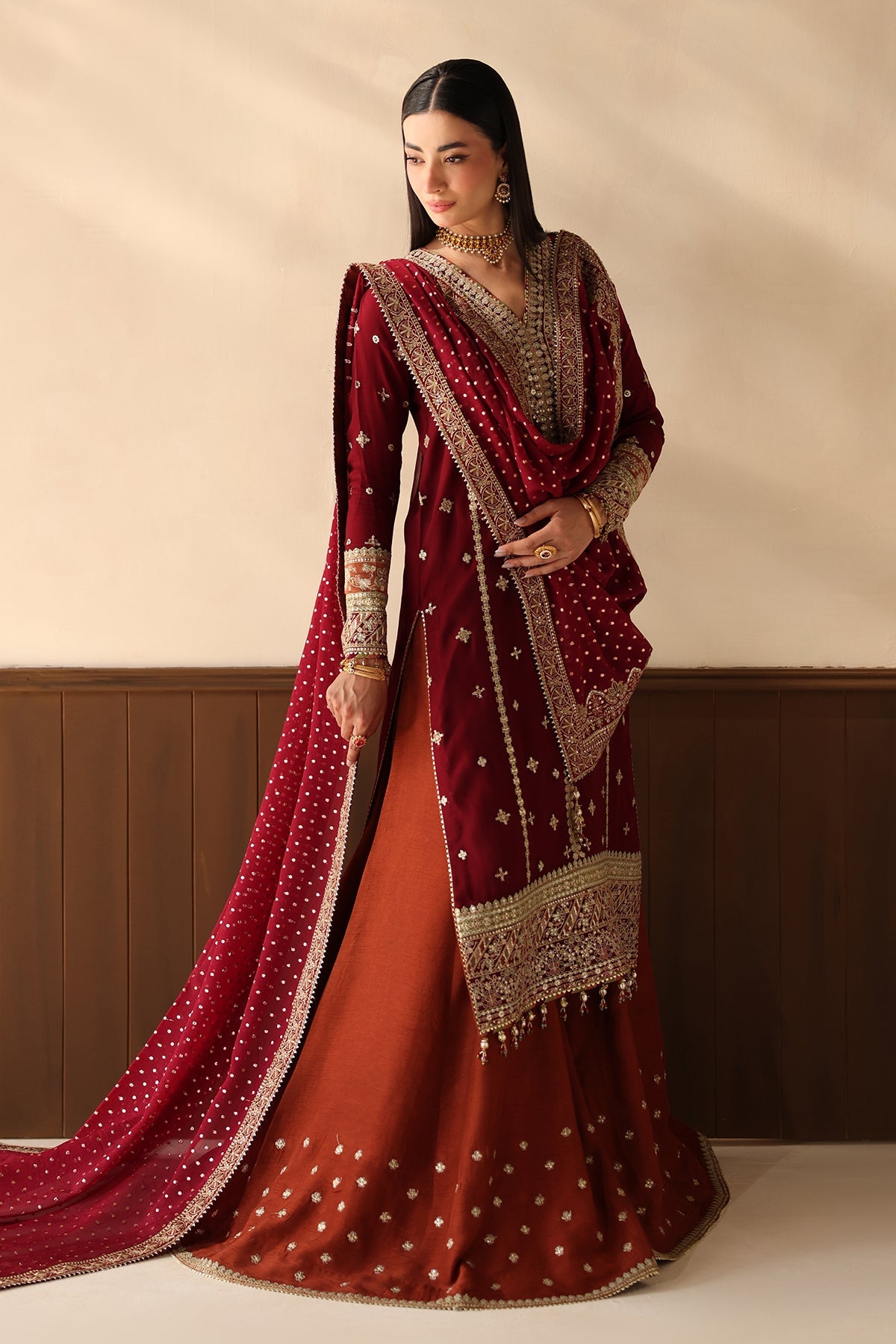 EMBROIDERED CHIFFON UF-4486