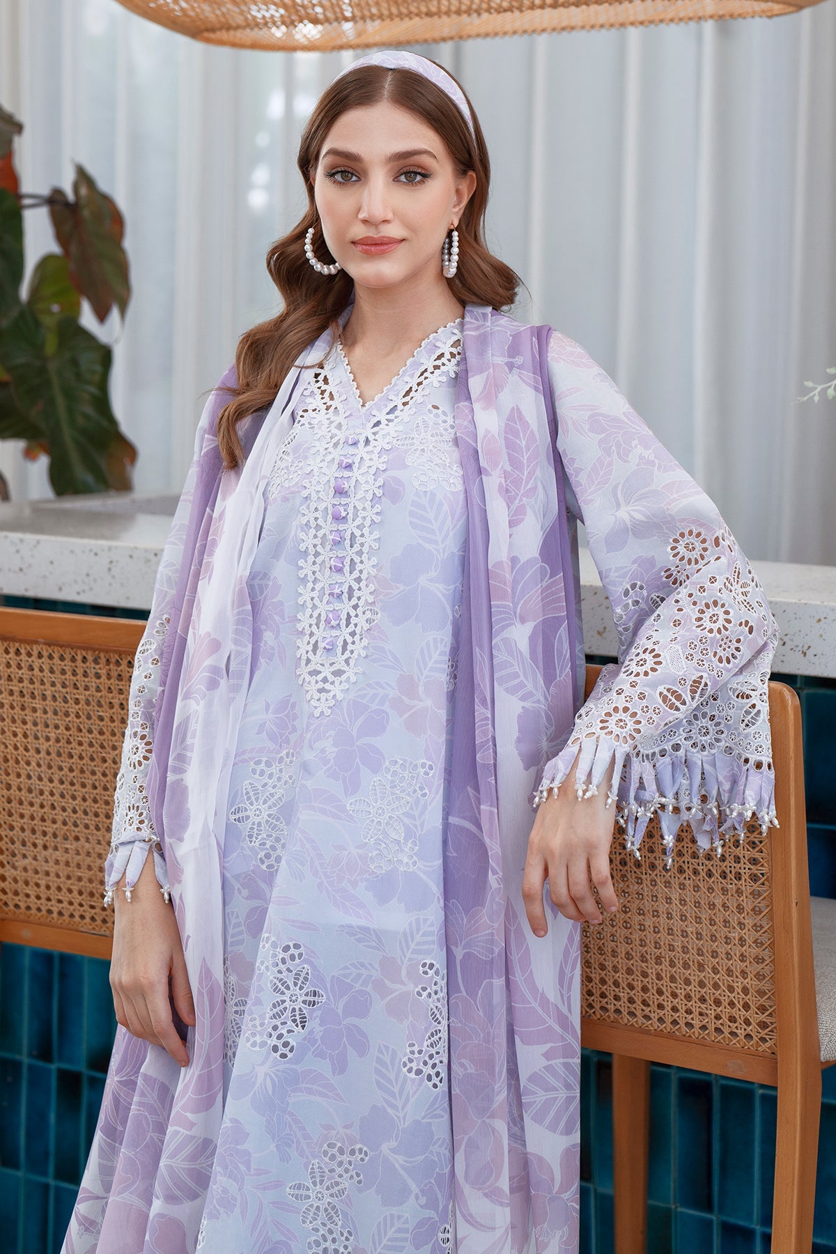 EMBROIDERED PRINTED LAWN SF-4073