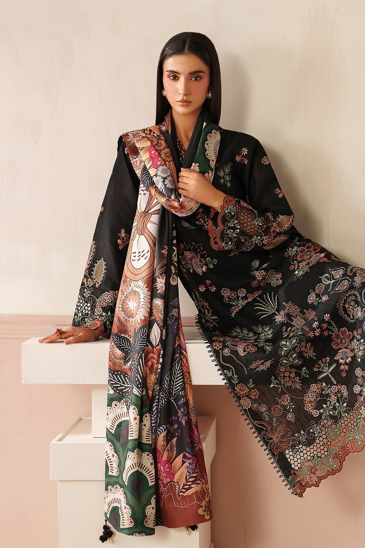 EMBROIDERED KHADDAR UF-4349