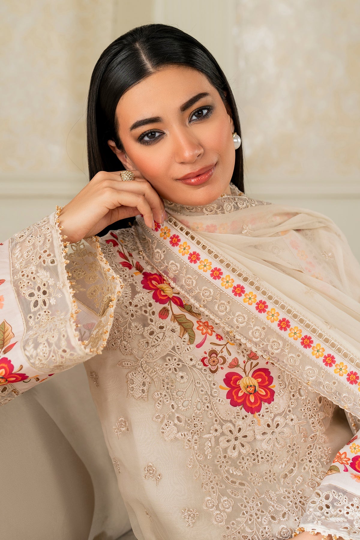 EMBROIDERED CHIFFON PR-1145