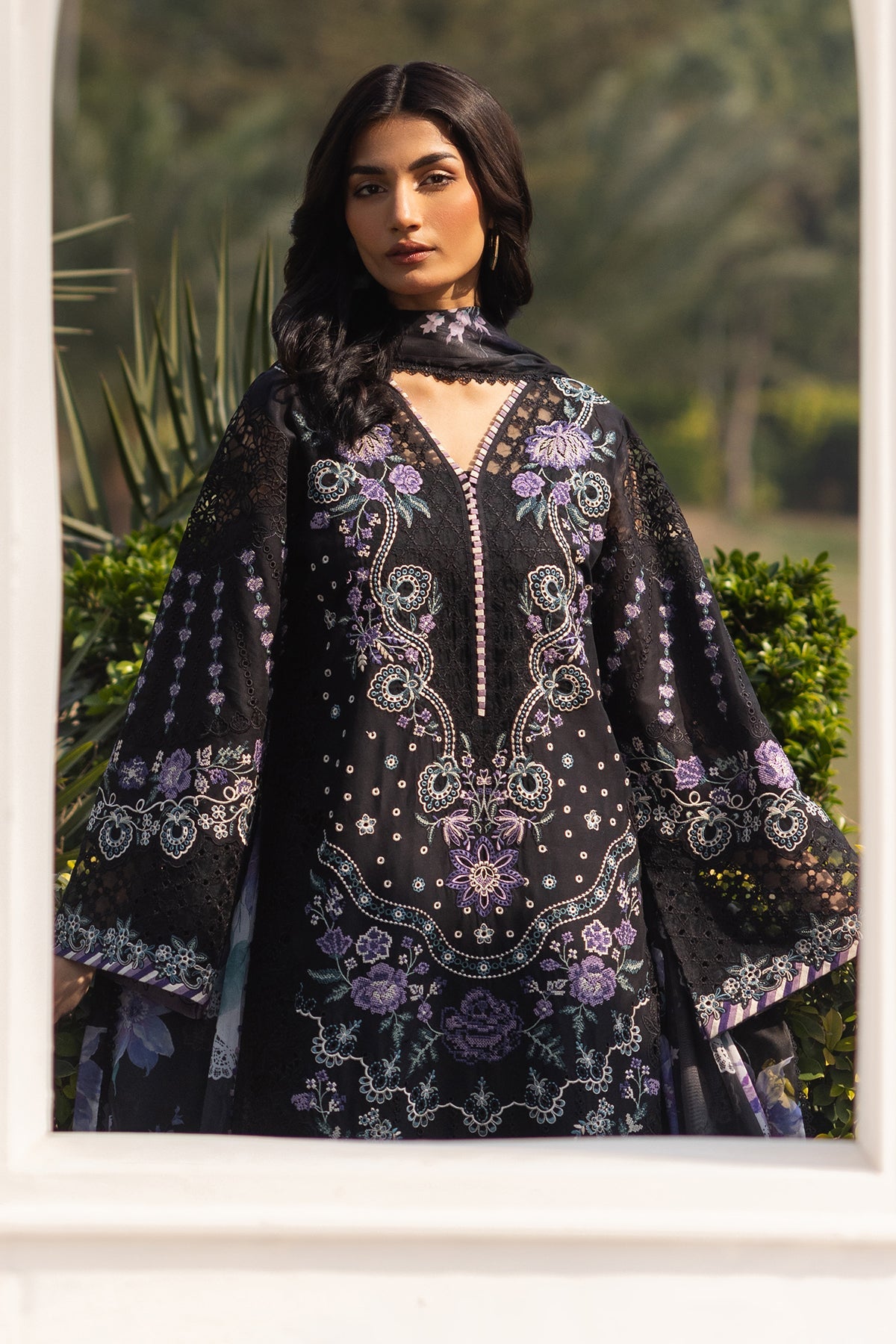 EMBROIDERED PRINTED LAWN SF-4154