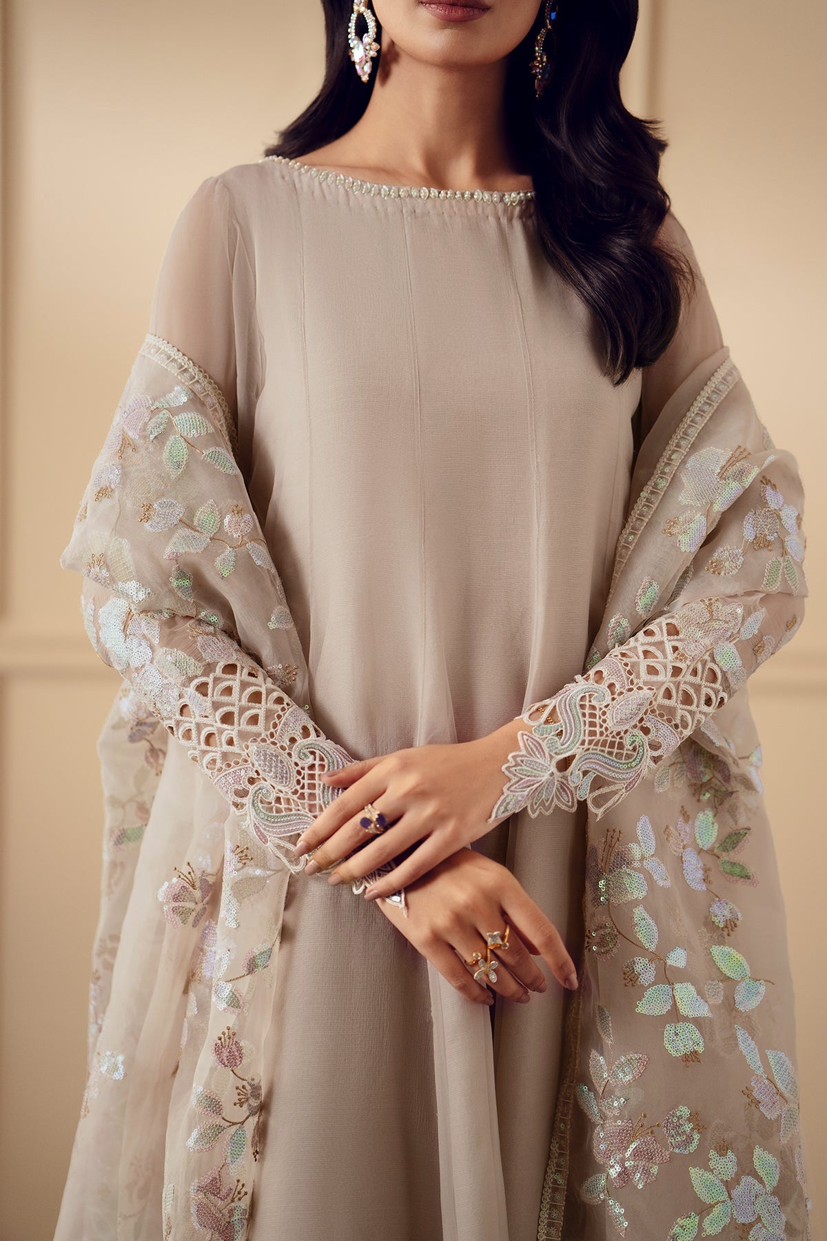 EMBROIDERED CHIFFON PR-893