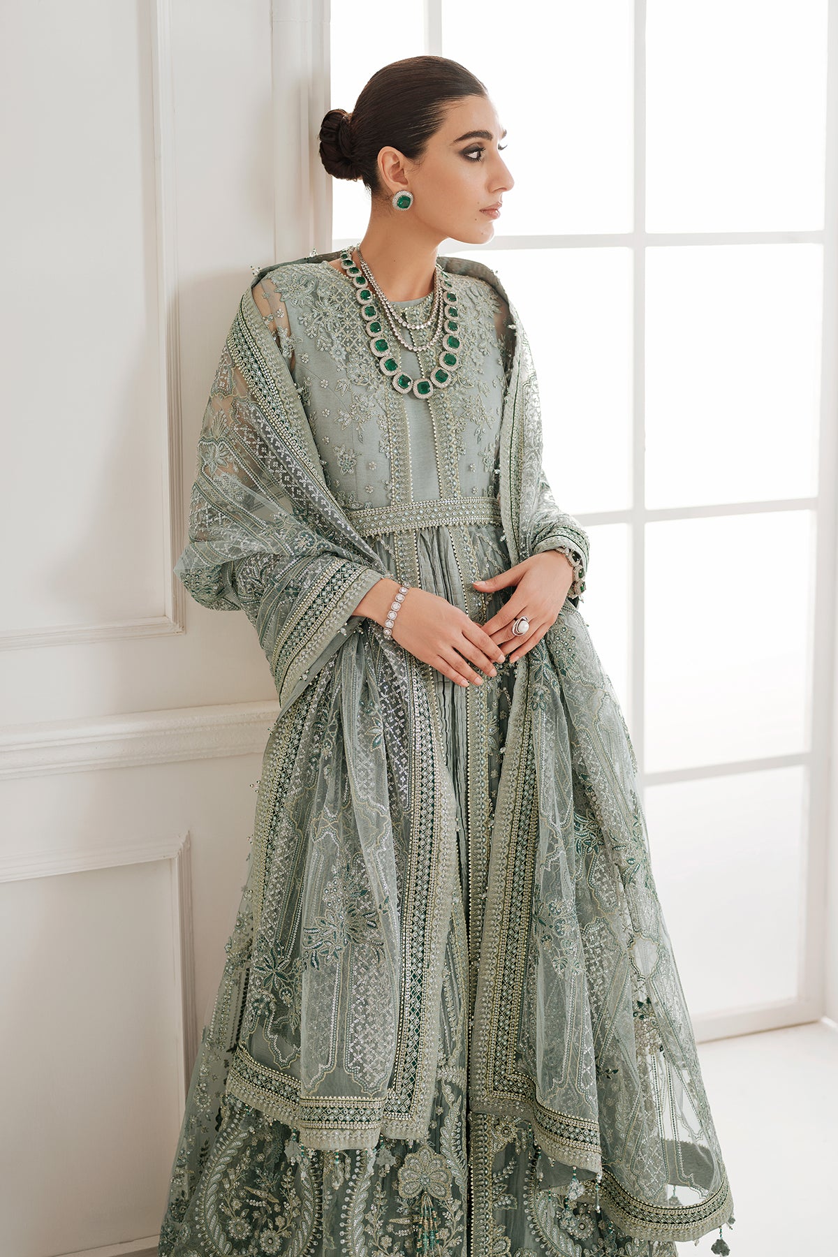 EMBROIDERED NET CH10-05 STITCHED