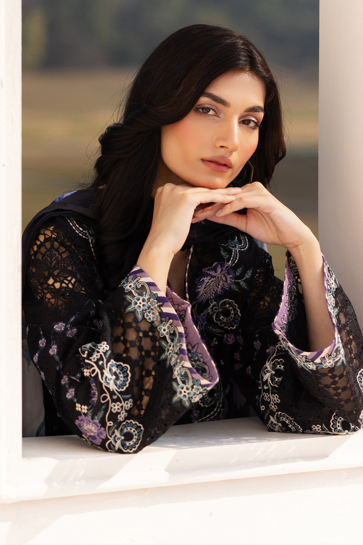 EMBROIDERED PRINTED LAWN SF-4154