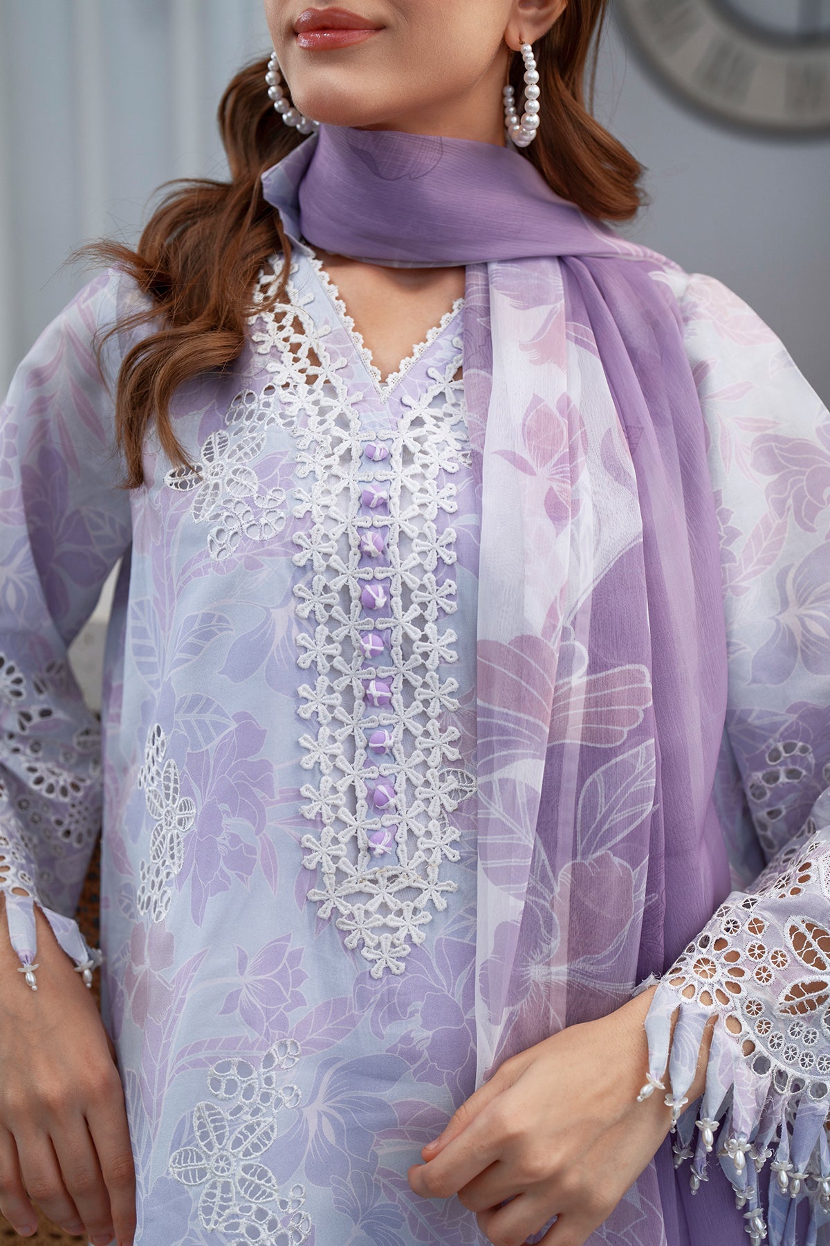 EMBROIDERED PRINTED LAWN SF-4073
