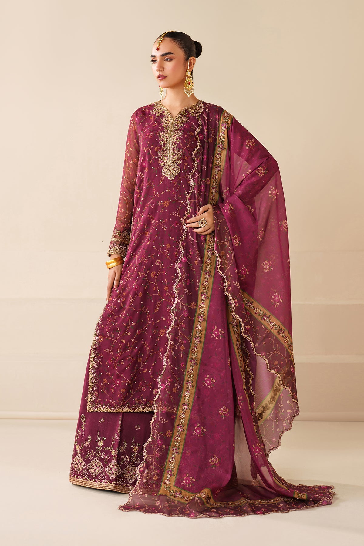 EMBROIDERED CHIFFON UF-4277