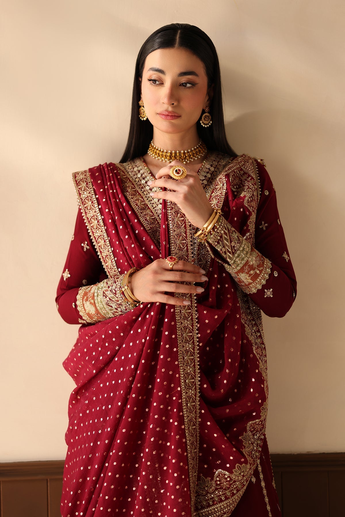 EMBROIDERED CHIFFON UF-4486