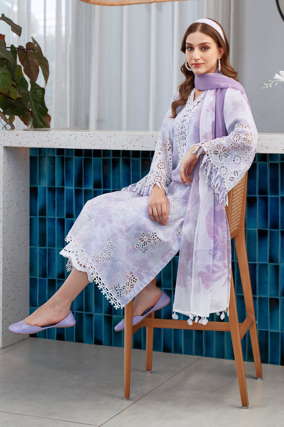 EMBROIDERED PRINTED LAWN SF-4073